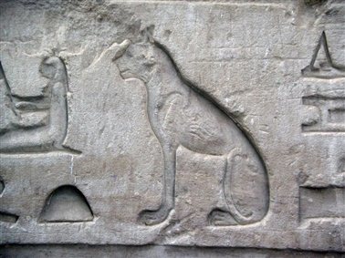 图 5 埃及南部埃德夫神庙（Temple of Edfu）浮雕中，作为限定符号出现的“𓃠”